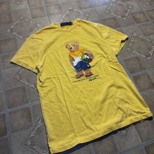 Polo Ralph Lauren "Beach Bear" Graphic Tee - Men’s Medium - Yellow